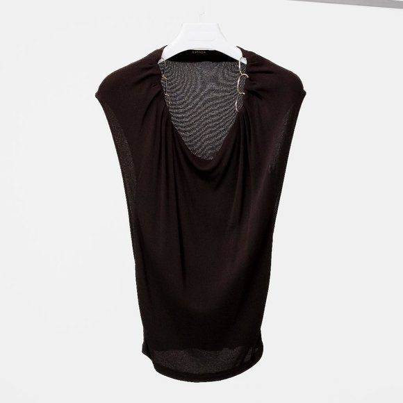 Escada Chainlink Cowl Top - Picture 1 of 10